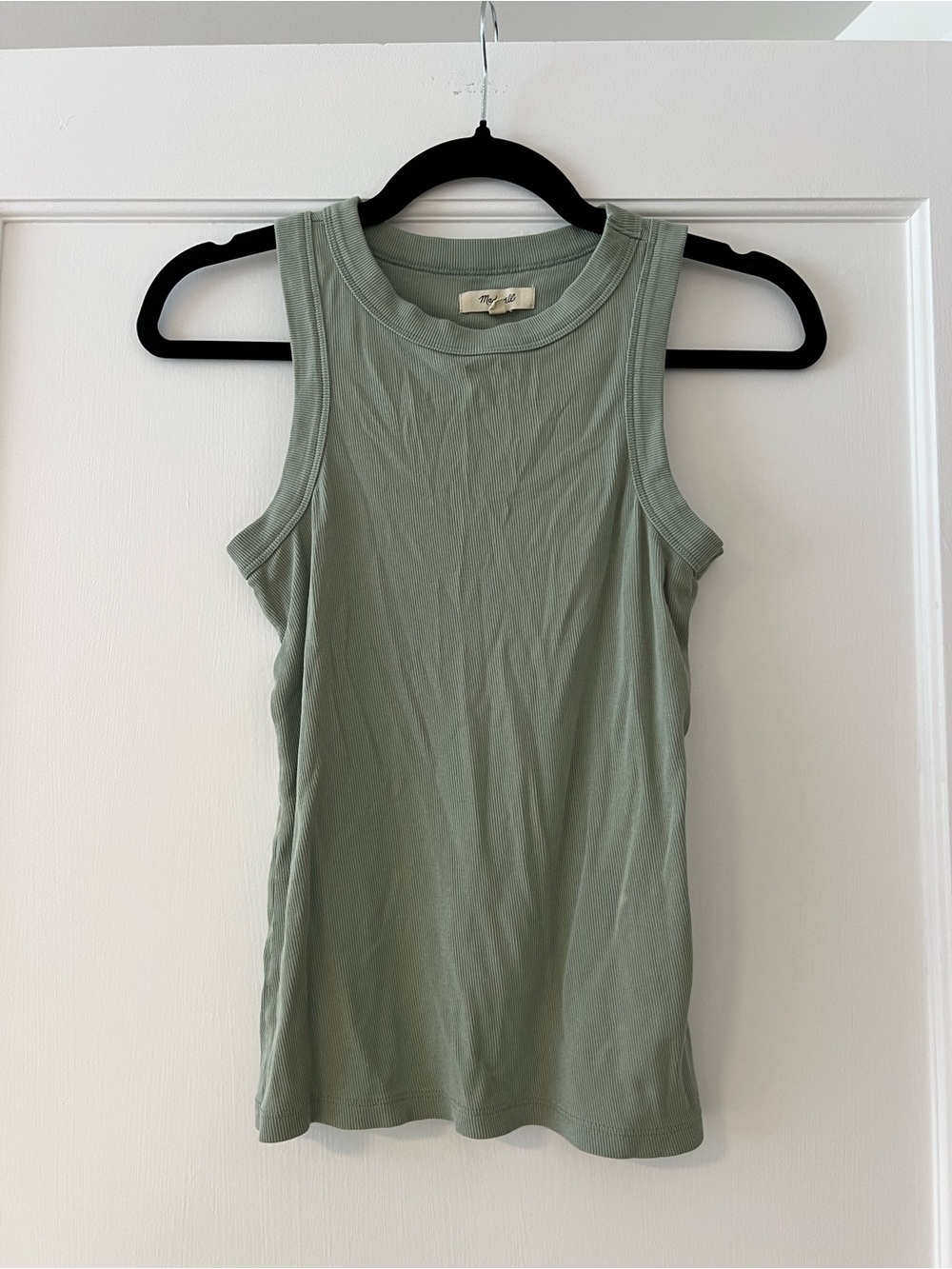 Madewell Sage Green Ribbed Tank Top